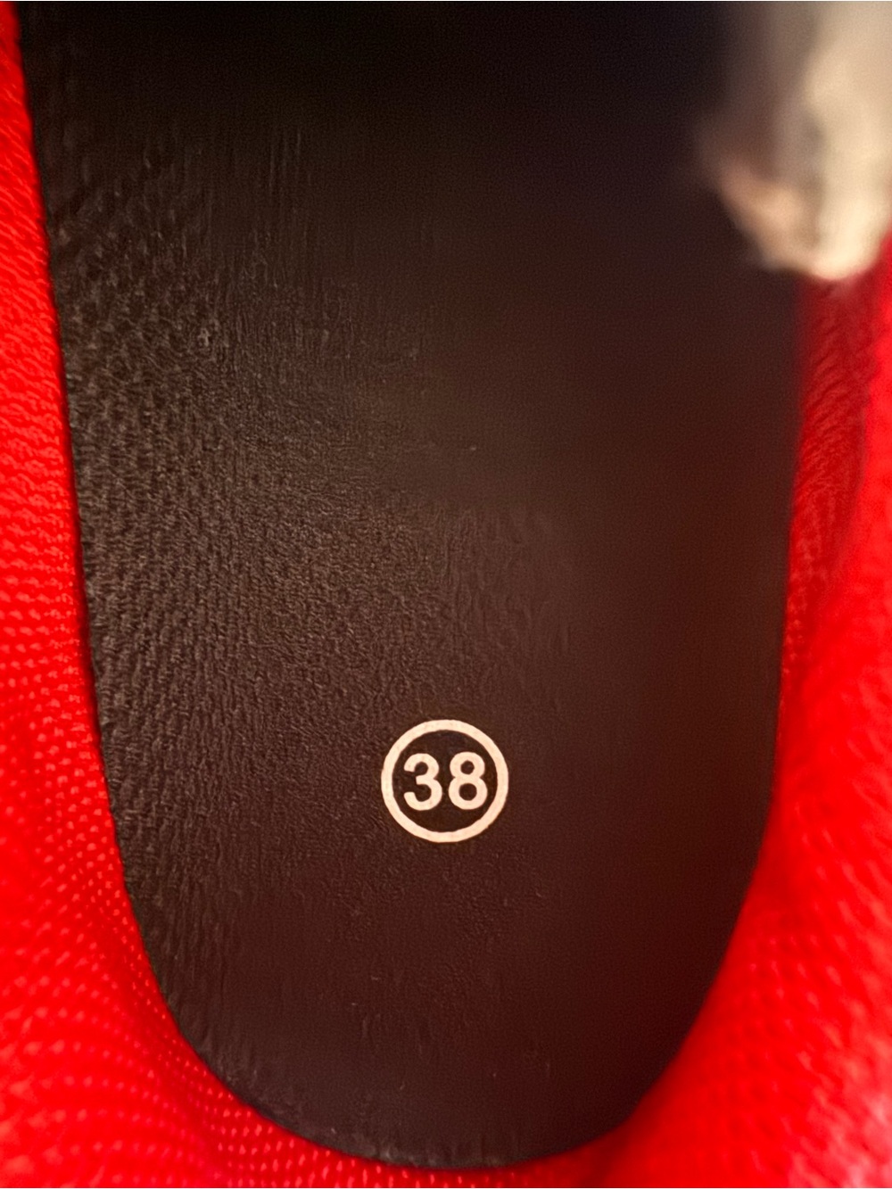 Peloton Black Athletic Shoes with Red Lining - Picture 4 of 5